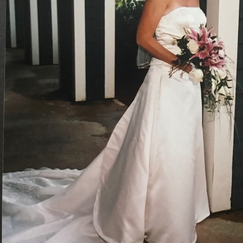 Oleg Cassini Strapless Bridal Gown
